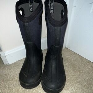 Bogs Classic High HA Black Rain Boots US 1 EU 31 Unisex Kids Waterproof